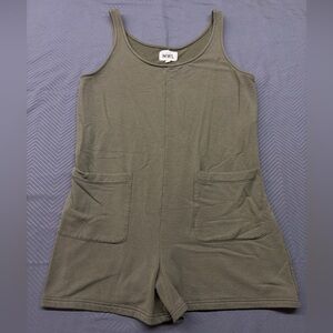 Madewell Women’s Olive Green Romper Size S 3”